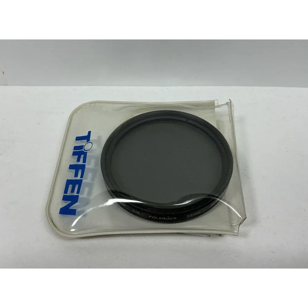 Tiffin Circular Polarizer 55mm Filter Japan Rotating Ring w/case Nikon Cannon